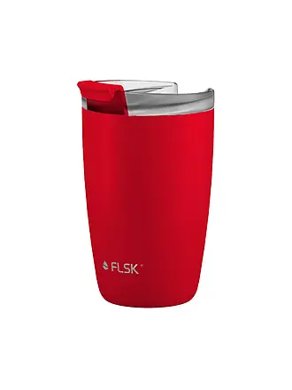 FLSK | Vaso isotérmico - Termo CUP para café para llevar 0,35 l Acero inoxidable Blanco | rot